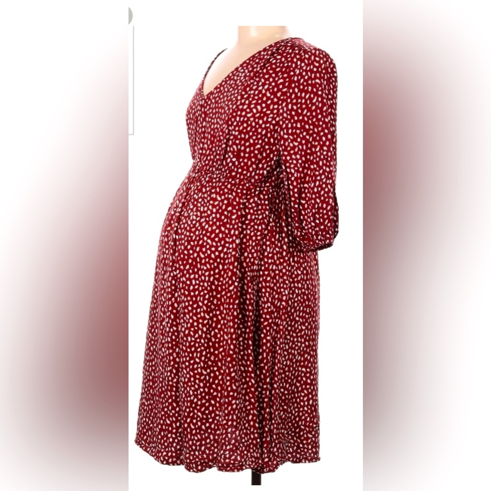 Isabel Maternity by Ingrid & Isabel Red Long Sleeve Dress